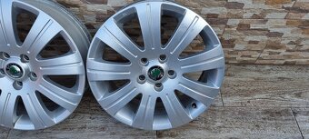 Predám Orginal SKODA FLASH elektrony 5X112 R17 Octavia2 face - 5