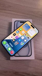 iPhone 15 Blue 128GB kvalitna folia predok zadok bateria 100 - 5