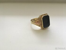 Zlatý prsteň, pánsky s ONYX kameňom, Zlatokov Trencin - 5