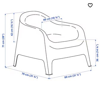 IKEA kreslo SKARPÖ, biele - 5