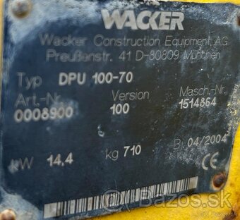 Vibracna doska Wacker Neuson DPU 100 - 70 - 5