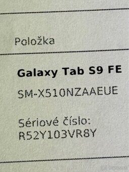 Samsung Galaxy Tab s9 FE 128GB - zapečateny 2r záruka - 5