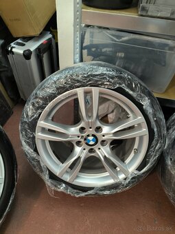 Original bmw 5x120 r18 72.6 continental pneu krasny stav - 5