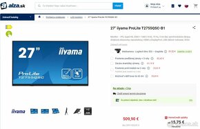 27" iiyama ProLite T2755QSC dotykový monitor - 5