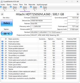 2x Hitachi 500GB SATA II - 5