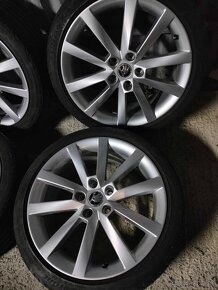 4ks alu disky orig. Škoda 5x112 R18 pneu 225/40 r18 - 5