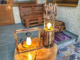 Lampa drevený trám - 5