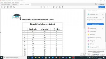 medicína materiály Brno MU, Praha,LF UK, Olomouc přijímačky - 5