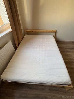 IKEA posteľ NEIDEN + lamelový rošt + matrac – TOP stav - 5