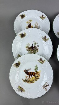 Poľovnícka koláčová súprava, poľovnícky porcelán, MZ - 5