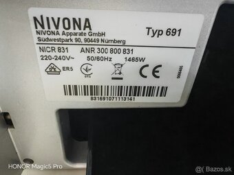 Espresso kávovar Nivona 691 NICR830 strieborná - 5