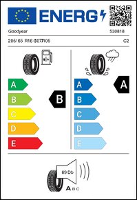 Predám letné pneumatiky Goodyear 205/65 R16 C dodávka - 5