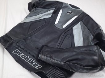 Probiker PRX-12 Silver pánska kožená moto kombinéza L 52 - 5