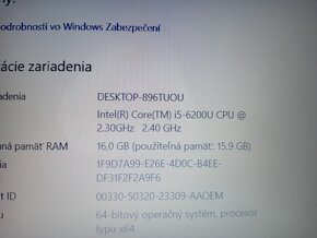 rozpredám notebook Hp elitebook 850 g3 - 5