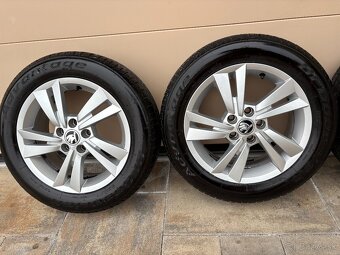 LETNA SADA ALU DISKY SKODA 5X100 R15 + LETNE PNEU 185/60 R15 - 5