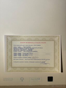 Andy Warhol " Tree Frog" Limitovaná edícia_Certifikát - 5