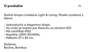 Lampa 42cm , Nová - 5