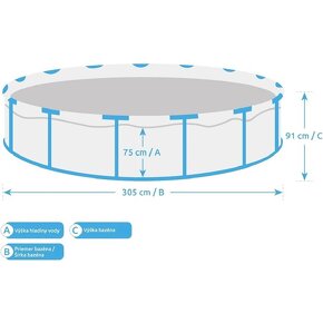 Bazén Marimex Florida 3,05x0,91 m, Bez filtrácie + plachta - 5