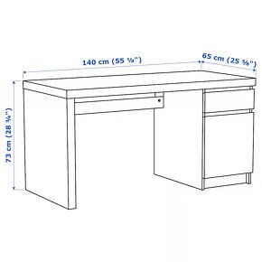 Kancelársky stôl Ikea Malm, 3 kusy - 5