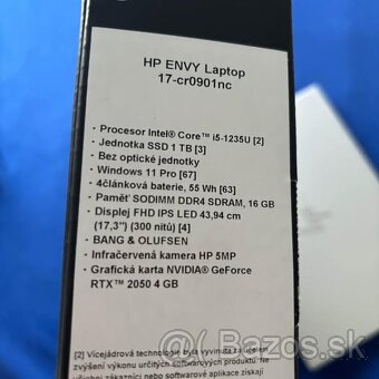 HP Envy 17-cr0901nc 1TB, 16GB RAym - 5