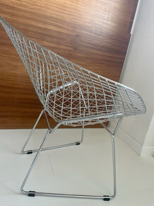 Kreslo - dizajnové  Wire Chrome,  Harry Bertoia - 5