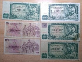 Lot 72ks bankoviek RU, ČSR, SR a ČR - 5