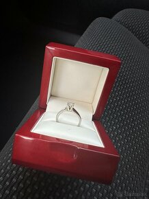 Diamantový, briliantový prsteň 18k, diamant  0,37ct - 5