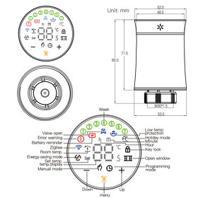 Inteligentny ZigBee termostaticky ventil radiatora - 5