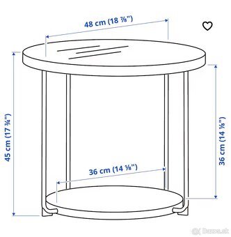 2x NOVÝ konferenčný a príručný stolík Ikea Frötorp - 5