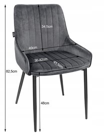 MONZA Jedálenská stolička - zelená, modrá, čierna, sivá - 5