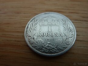 R-U vzácna strieborná 1 koruna 1906 KB - rezervované - 5