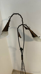 Luster + stojacia Lampa - vintage , rustikalna - 5