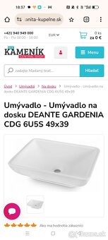 Umývadlo na dosku Gardenia CDG 6U5S - 5