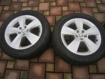 16" AL disky org. Škoda Scala s let. pneu 205/55R16 91V Good - 5