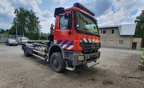 Kontajnerový nosič, Mercedes Actros , 4×4, hydraulická ruka - 5