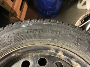 Zimne pneumatiky 195/60 R15 na plechovych diskoch - 5