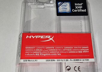 32GB - 2x16GB HyperX KIT DDR4 3000 MHz Kingston KHX3000C15 - 5