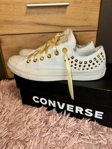 converse white/gold trendy original tenisky-botasky - 5