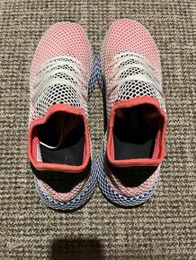 Adidas Deerupt Vel 46 2/3 červenomodré - 5