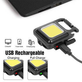 Multifunkčné mini LED COB svietidlo magnetické s usb nabíjan - 5