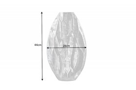 Dizajnová váza 45 cm, strieborná - 5