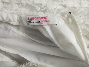 Slávnostné biele čipkované šaty Sugarbird 36/S - 5