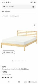 Manzelska postel IKEA - 160 cm x 200cm plus matrac a rost - 5