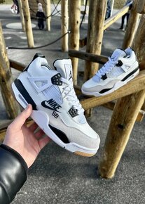 Nike sb air jordan retro 4 (white & gray) - 5