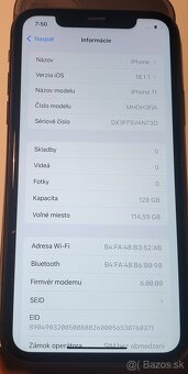 iPhone 11 128GB čierny dobrá kapacita pekný stav - 5