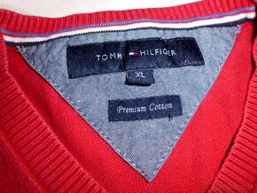 Tommy Hilfiger pánsky sveter červený  M - 5