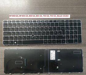 Klávesnice HP 850 840 G1 G2// 850 855 G3 G4 Zbook 15UG3 - 5