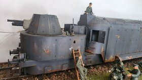 Dioráma obrneného vlaku Panzertriebwagen Nr.16 v mierke 1/35 - 5