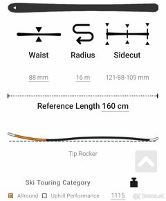 K2 Talkback 88 160cm + viazanie Dynafit Radical + pasy Gecko - 5