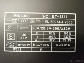 Invertorovú zváračku BT-1311 Bulltech 300A - 5